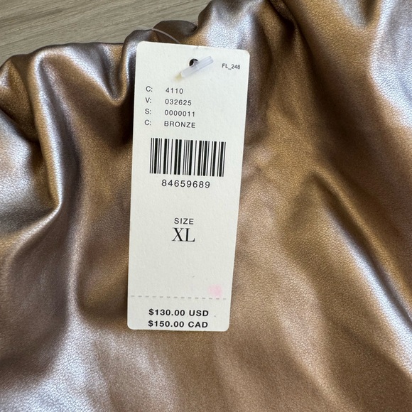 NWT Anthropologie 4SI3NNA Faux Leather Strapless Bubble Tank Size XL Party - Picture 7 of 11